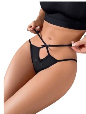 Women's Hollow Out Butterfly Bowknot Triangle Panties size S new without…